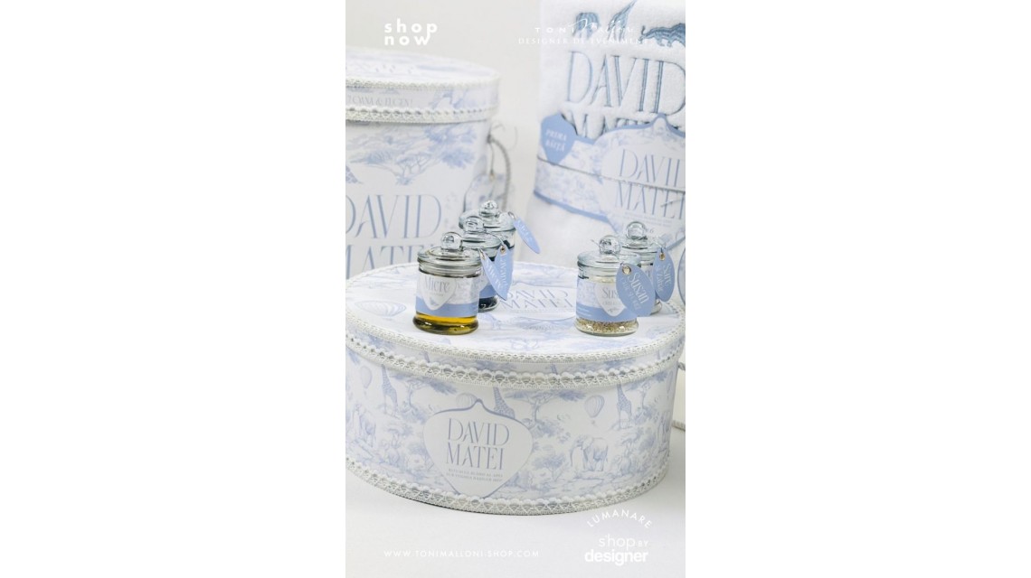 Set prima băiță după botez Safari Blue Jungle Ritualul blând al apei pentru băieți 3